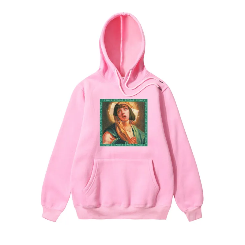 Новинка 2018 harajuku Толстовка для мужчин и женщин толстовки хип-хоп Virgin Mary толстовка