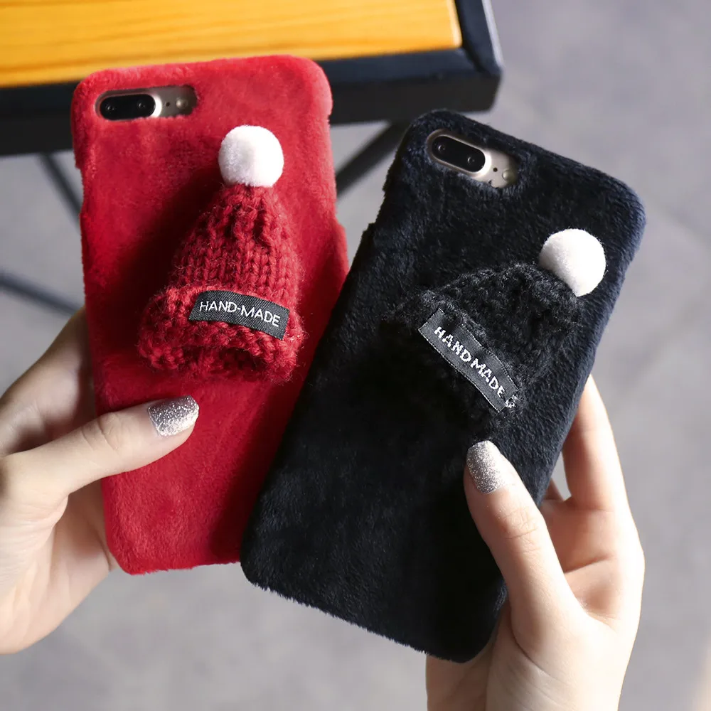 Для iPhone 6 7 Чехол KISSCASE 3D милая Рождественская Кепка мультяшный чехол для телефона s