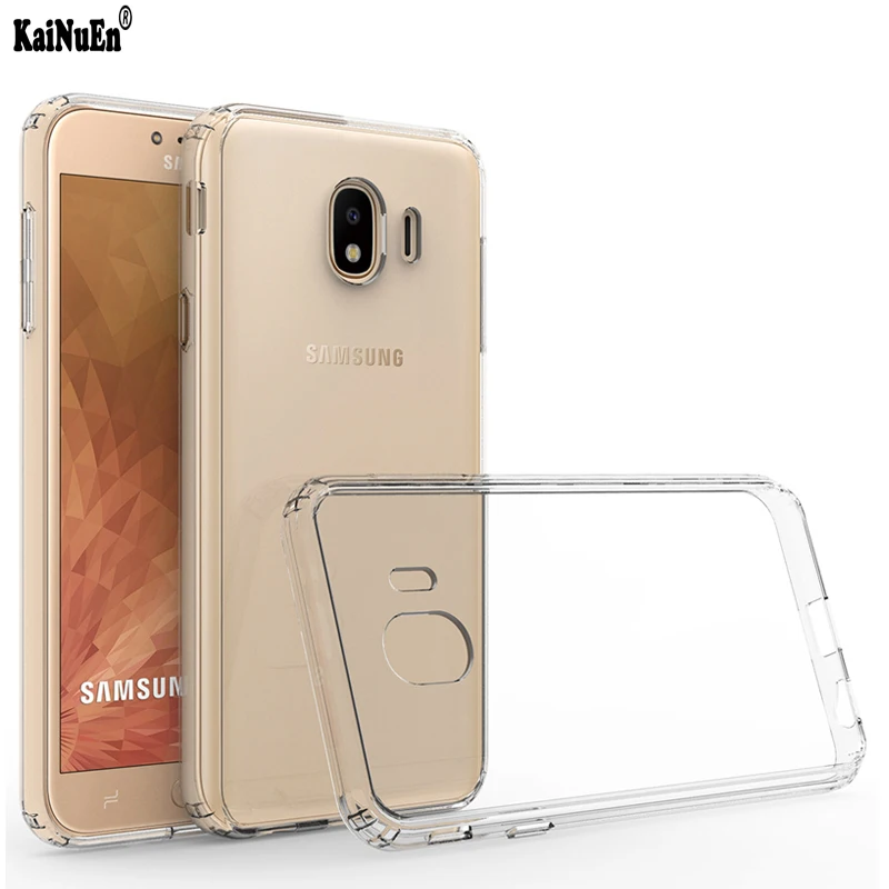 KaiNuEn luxury Transparent phone etui coque cover case for samsung galaxy j4 2018 j 4 j400f j400 silicone silicon back TPU Soft |