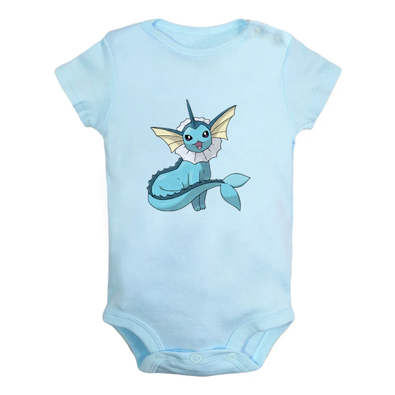 JbBaby968BLD Детский комбинезон с покемоном Иви из мультфильма Jolteon Vaporeon для новорожденных мальчиков и девочек, Униформа-комбинезон с принтом - Цвет: JbBaby968BLD