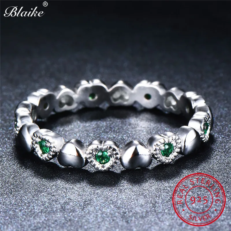 Blaike 100% однотонные S925 стерлингового серебра уплотнительное кольцо с