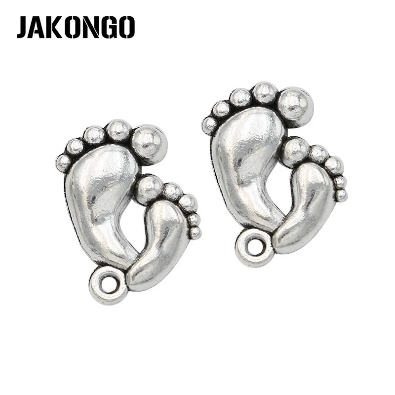 JAKONGO антикварные посеребренные Подвески с двойной ногой для изготовления