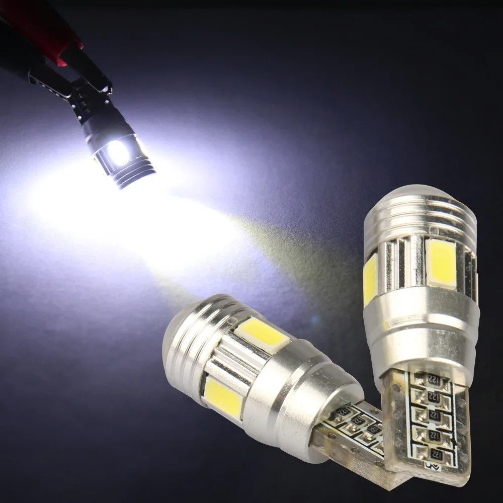 2 шт. суперъяркие лампы T10 5630 6 SMD с полярной алюминиевой оболочкой для объектива 12
