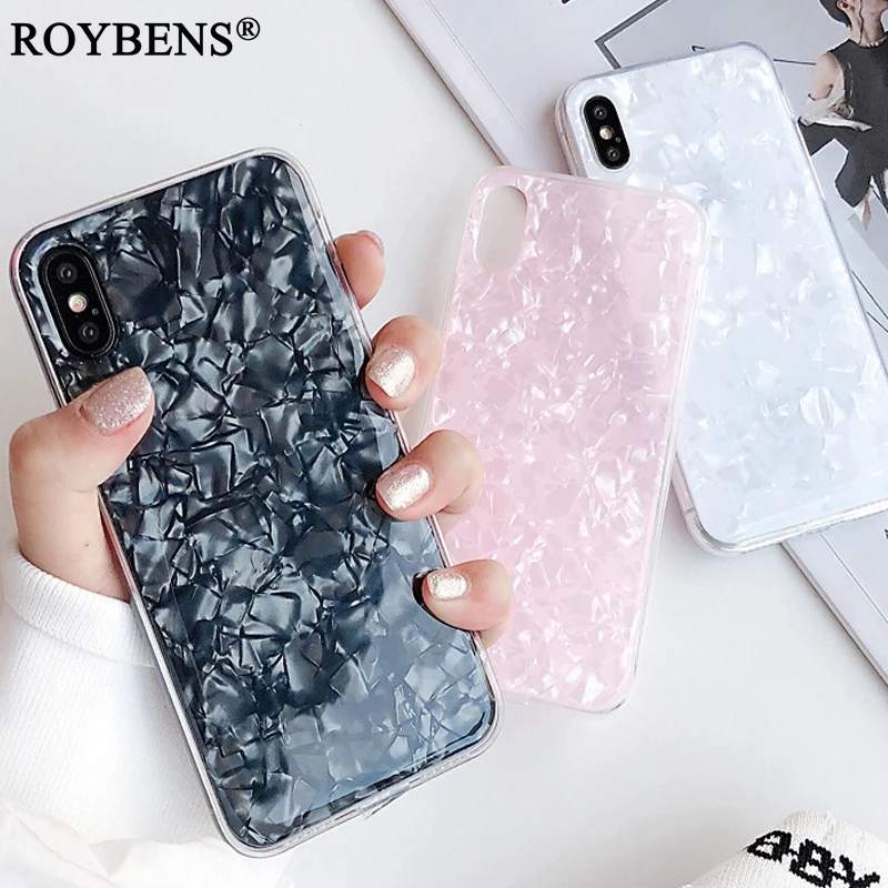 Блестящие чехлы для телефонов iPhone XS Max чехол Dream Shell мягкий силиконовый из ТПУ X 7 8 6