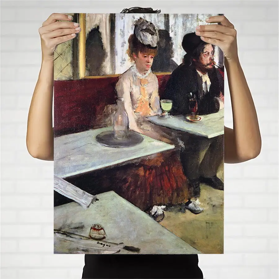 Home Decoration Print Canvas Art Wall Pictures for Living Room Oil Unframed Drawings Poster Paitings French In the coffee shop | Дом и сад
