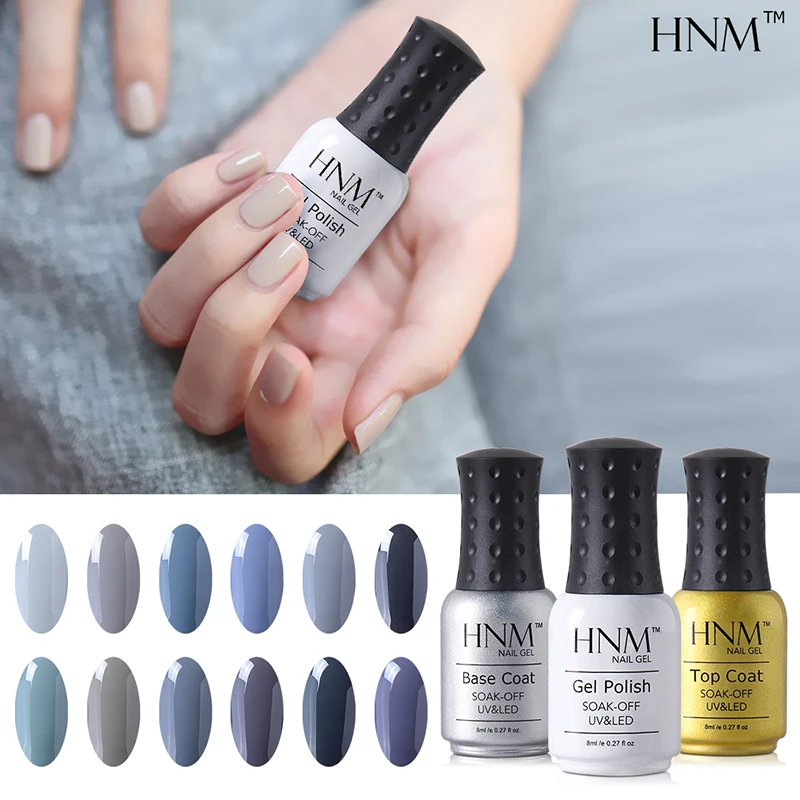 Набор гель лаков серии HNM серых для ногтей 12 шт./лот|nail polish kit|polish kitnails set tools |