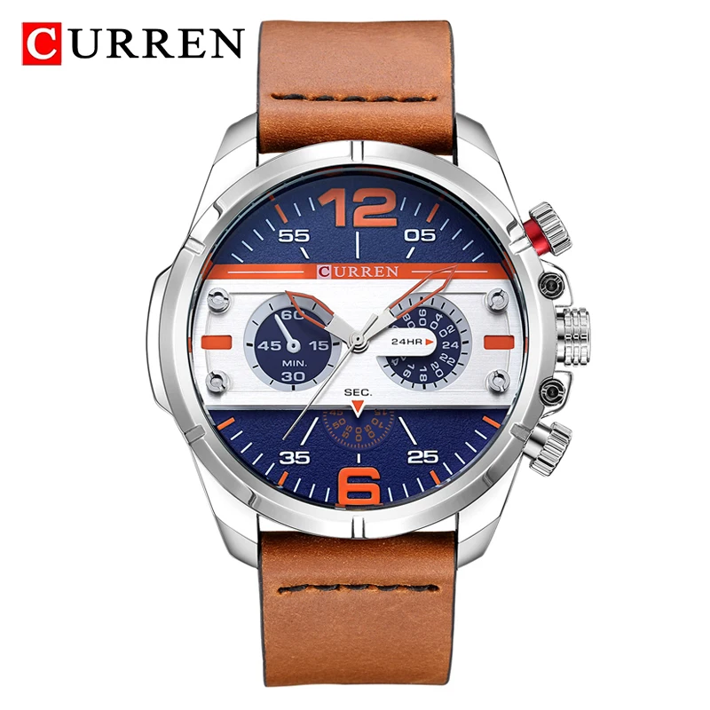 Часы наручные CURREN Мужские кварцевые люксовые Брендовые спортивные