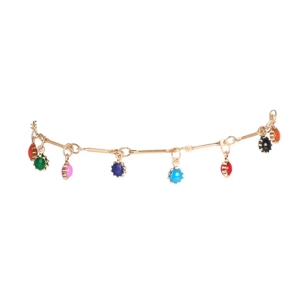Vintage Creative Flower Candy Color Anklet Bracelet Foot Jewelry Leg New Anklets Ankle Bracelets#4J13