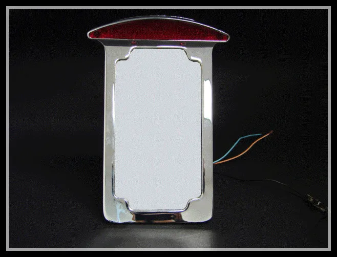 Хромированный вертикальный задний стоп-сигнал для номерного знака Harley Softail Tag |