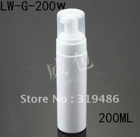 

300pcs/lot 200ml White Foam Bottle,Plastic Bottle,Mousse Bottle LW-G-200