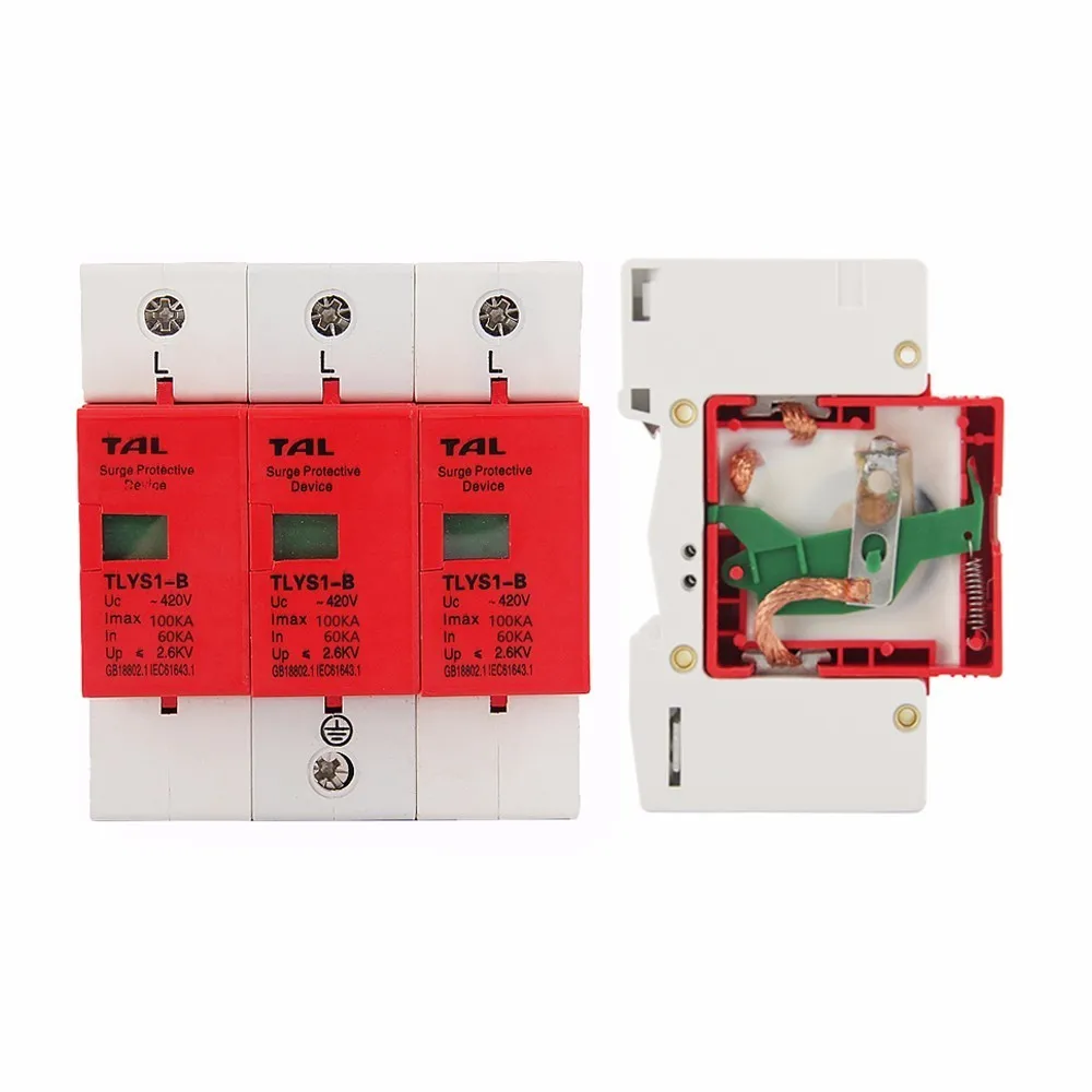 Устройство для защиты от перенапряжения 60KA ~ 100KA 275V 385V 420V AC Spd устройство дома