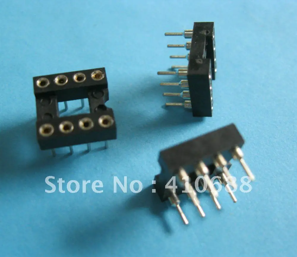 600 шт. IC гнездо адаптера круглые 8 Pin заголовки и (IC) Шаг гнезда 2 54 мм X = 7 62 мм|socket