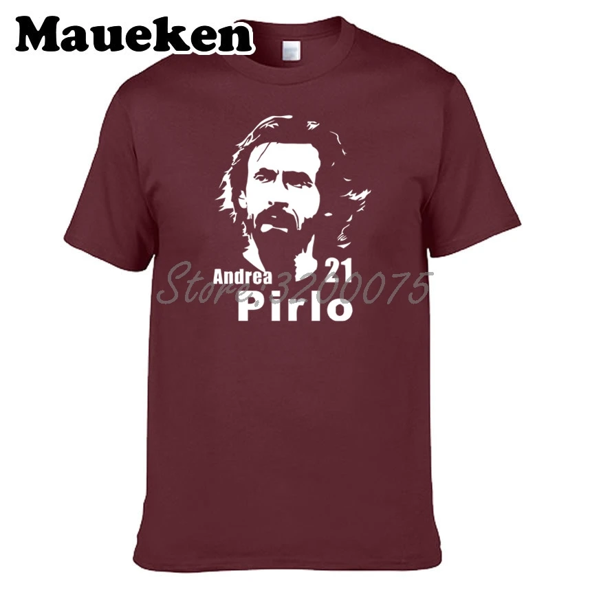 Мужская итальянская футболка с надписью Sleep skin 21 Andrea Pirlo legend для фанатов зрителей