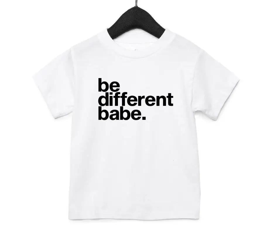Детская футболка Be different Babe для мальчиков и девочек одежда детей ясельного
