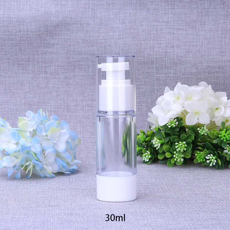 

30ml 50pcs/lot PP Empty Portable Airless Bottle with Pressed Pump Lotion Shampoo Bath Cosmetic Packaging Toiletries Container