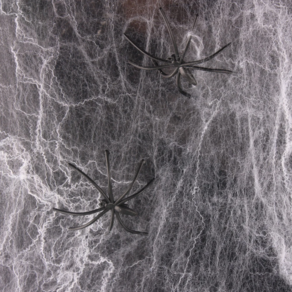 Halloween Scary Decoration Happy Party Scene Props Stretchy Cobweb Spider Web Horror Haunted House 2018 | Дом и сад