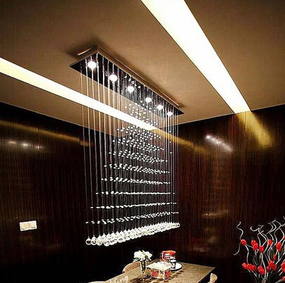 Современные светодиодсветодиодный Хрустальные подвесные квадратные потолочные