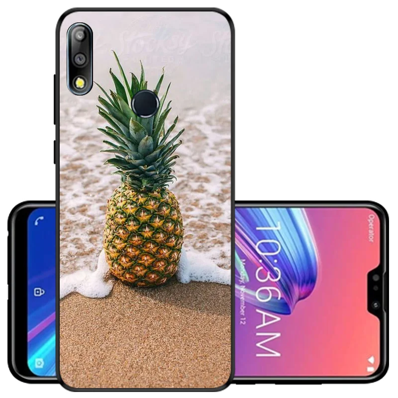 Чехол для Asus Zenfone Max Pro M2 ZB631KL силиконовый черный матовый Мягкий ТПУ чехол телефона