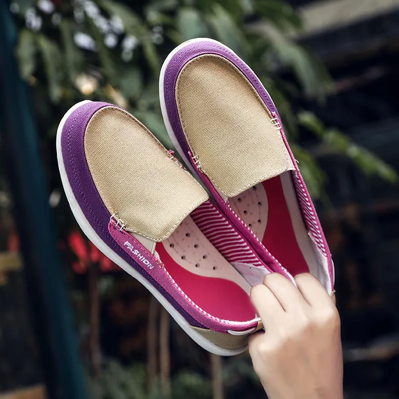 Spring Autumn Canvas Women Flats Slip On Shoes For Comfort Soft Summer 2020 Womens Flat Fashion Loafers Alpargatas de Mujer Shoe | Обувь