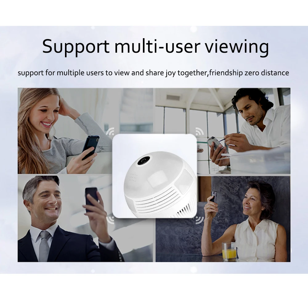 AOUERTK двойной свет 1080P WiFi CCTV рыбий глаз лампа ягненка ip камера 360 градусов Беспроводная панорамная