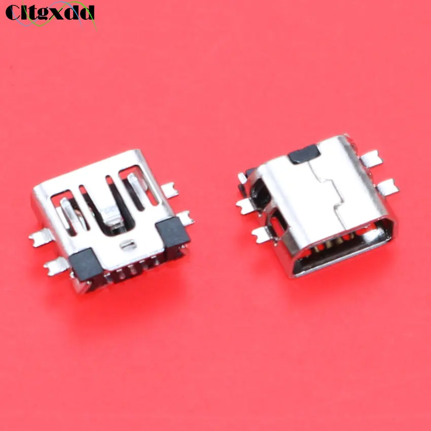 Cltgxdd 1 ~ 100 шт мини usb Тип B гнездо разъем порта для передачи данных 180 градусов SMD SMT PCB