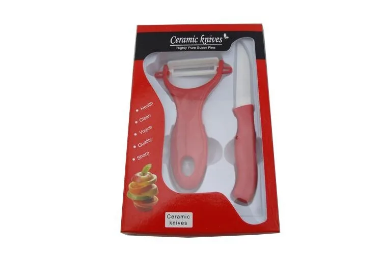 Керамические кухонные инструменты для подарка фруктовый нож с Овощечистка 2 в 1
