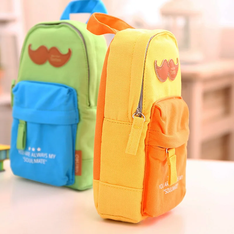 

Deli Pencil Bag Pens Storage For kwaii Boys Girls Zipper Large Capacity Canvas Pencil Bag Multifunctional Storage Bags Papeleria