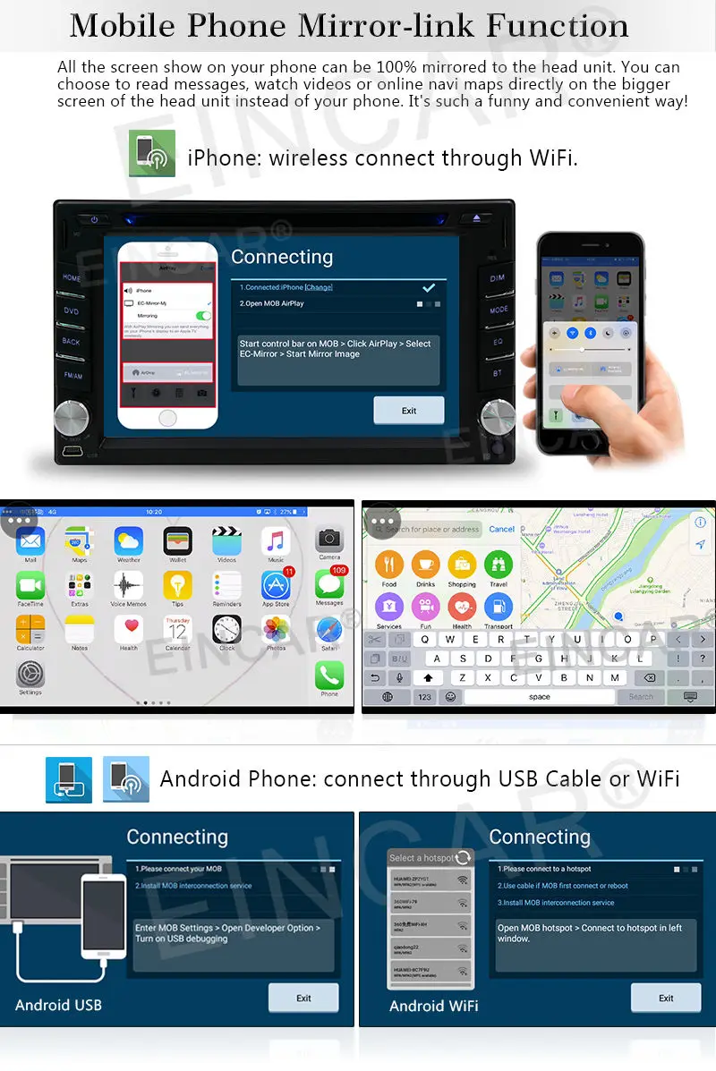 Четырехъядерный Android 6 0 wifi автомобильный Радио Стерео dvd плеер gps Navi + камера