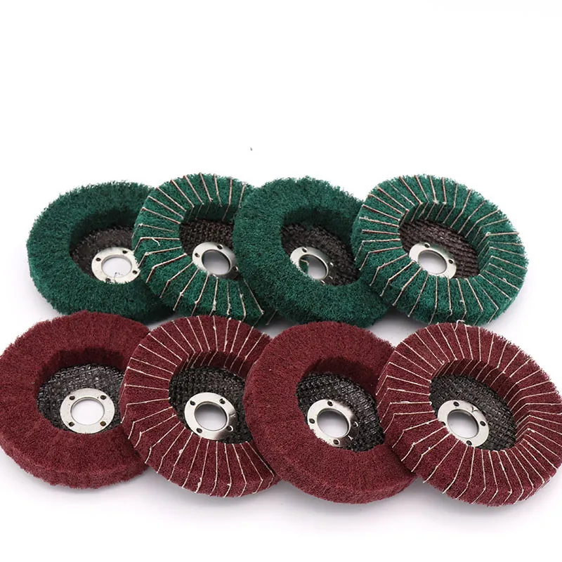 5pcs vertical mini brush scouring pad brushed polishing wheel 100*16mm industrial angle grinder accessories | Инструменты