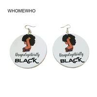 woods africa wild mysterious spirit unapologetically black letters tribal earrings wooden african bohemia afro ear jewelry