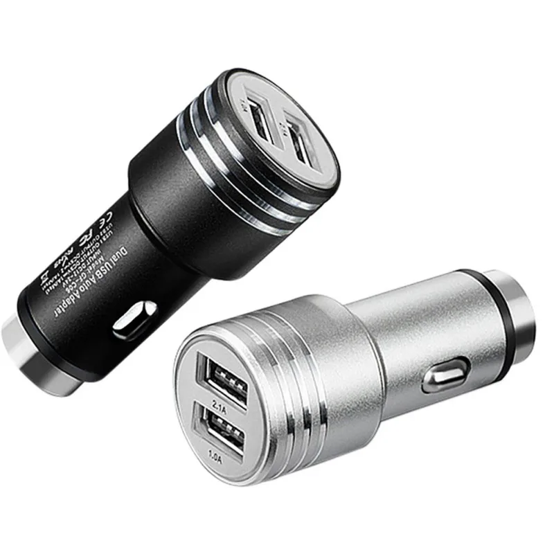 Автомобильное зарядное устройство с двойным USB 5V 2.1A молоток для безопасности