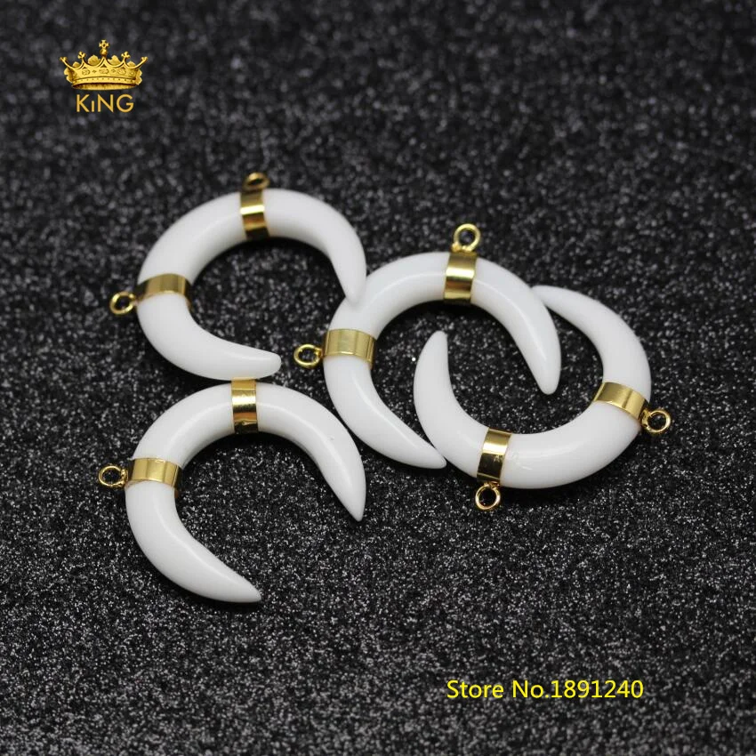 10 шт/партия медные золотистого цвета петли с рогом Стеклянные Подвески раскопки