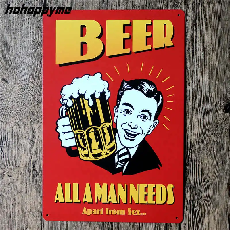 Vintage Tin Beer Signs - Antique Decorative Metal Plaques for Beer Carteles - Vintage Metal Plaque for Vintage Pub - 20*30cm Metal Vintage Pub Décor image 4