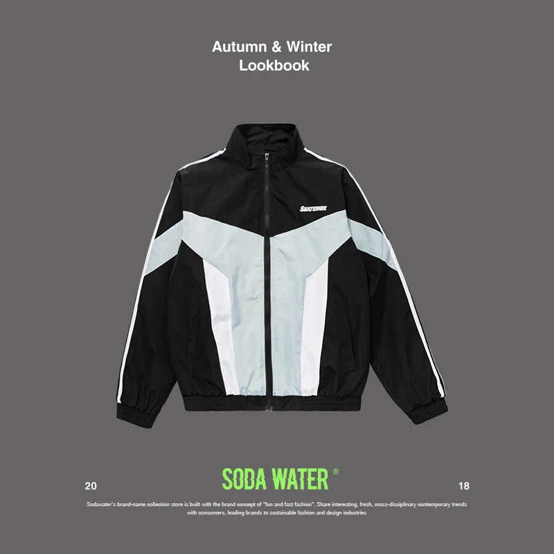SODA WATER 2018 новая весенняя Осенняя повседневная мужская куртка-бомбер бейсбольная