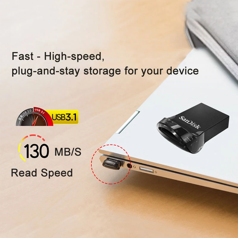 SanDisk USB 3 1 флеш накопитель 256 ГБ 128 64 32 16 130 МБ/с./с|USB флэш-накопители| |