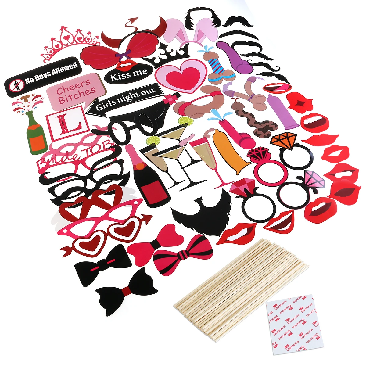 60 шт. реквизит для фотостудии девичника вечеринки фотосессии костюмы бакалавра