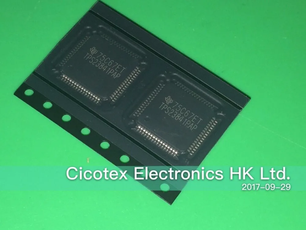 TPS23841PAPRG4 23841 HTQFP64 IC четырехпортовый оснащение MGR 64HTQFP TPS23841PAP TPS23841|Контроллер