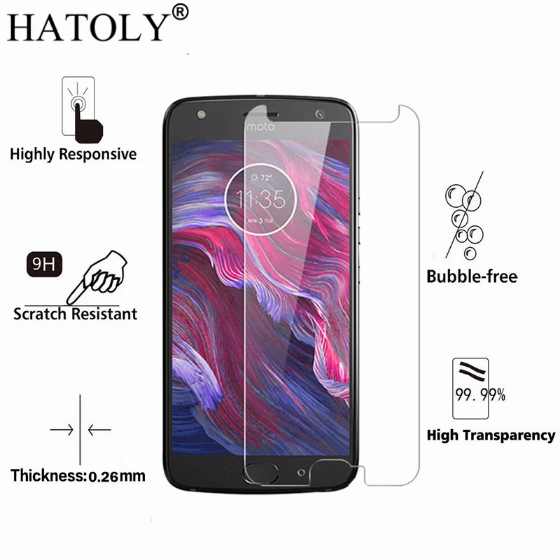 2 шт. закаленное стекло для Motorola Moto X4 Защита экрана пленка Z Droid HATOLY|tempered glass|glass forglass