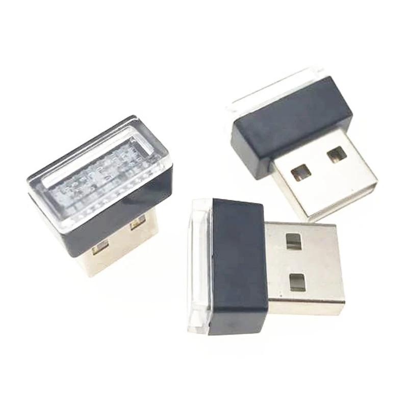 USB мини-светодиод машины атмосферный свет сигарета отделка для прикуривателя Toyota