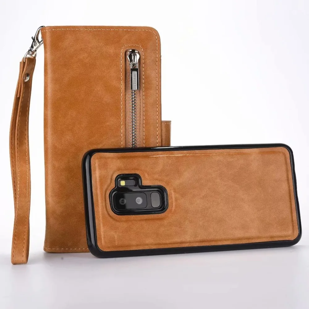 CBL 2 в 1 кошелек на молнии кожаный чехол для Samsung Note 9 8 S9 S8 S10 Plus телефона J3 J5 J7 A3 A5 2017