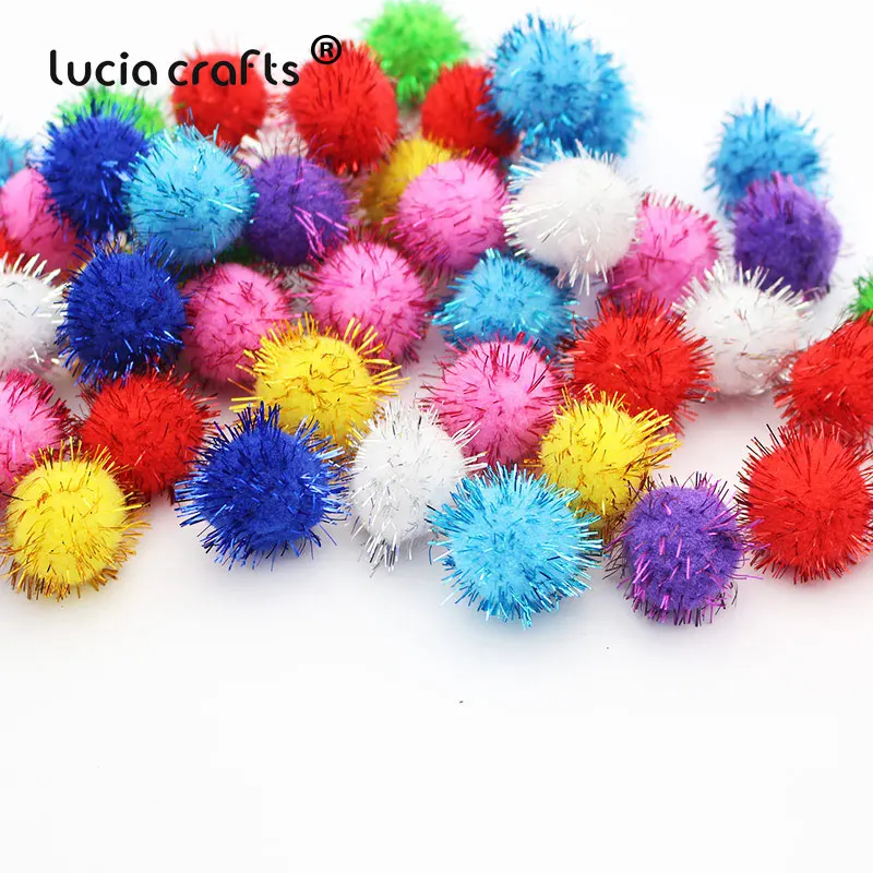 Lucia Crafts 48 шт 25 мм помпоны, блестки K1004