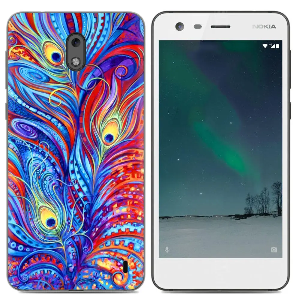 Силиконовый чехол для Nokia 2 Чехол Nokia2 Обложка мягкая ТПУ холодный с рисунком