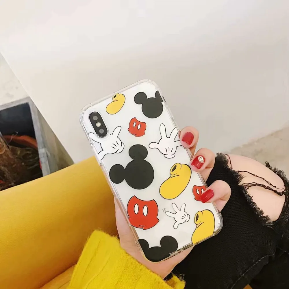 Чехол Hazy beauty для iPhone X XS XR Max прозрачный силиконовый чехол из ТПУ с рисунком Микки