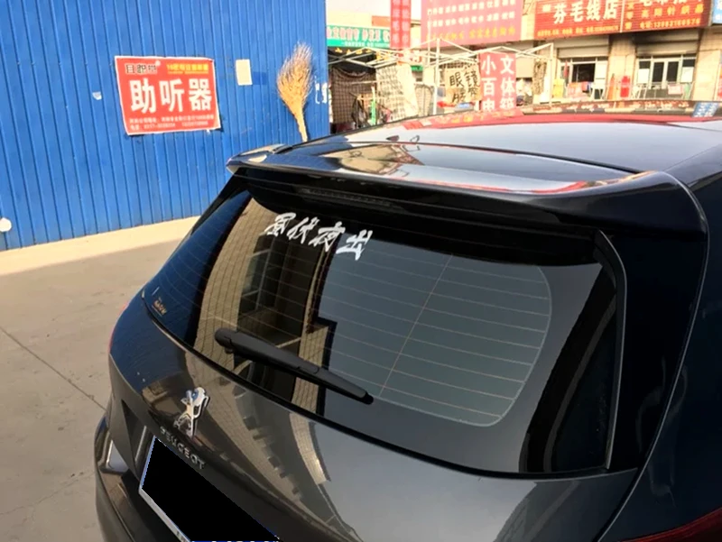 Для peugeot 308S- высококачественный АБС-пластик задний спойлер грунтовка или DIY Цвет 308S задний спойлер на крышу