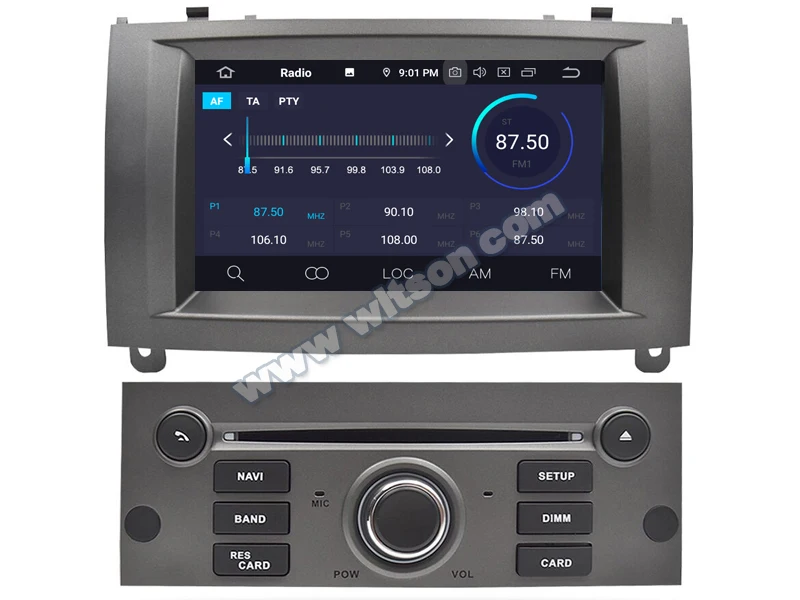WITSON Android 9,0 Восьмиядерный(Восьмиядерный) 4G ram+ 64G rom автомобильный dvd-плеер gps для PEUGEOT 407 сенсорный экран Авто Радио DVD