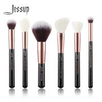 jessup brushes 6pcs make up brush for face naturial synthetic powder highlighter contour blush concealer pearl black
