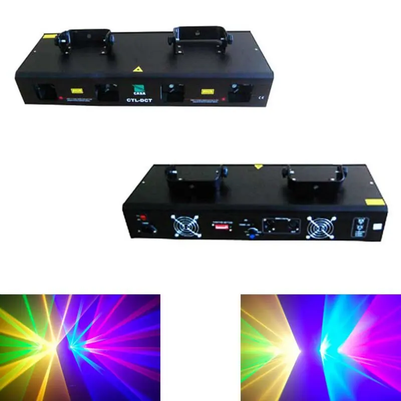 Горячая распродажа! 800 МВт 4 линзы RGYB цвет DMX 512 лазерный DJ звуковое оборудование