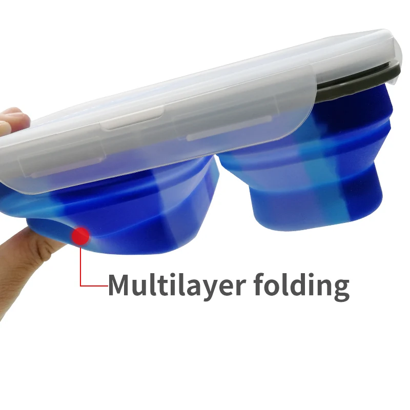 Bento Ланч-бокс складной контейнер для хранения портативная складная миска