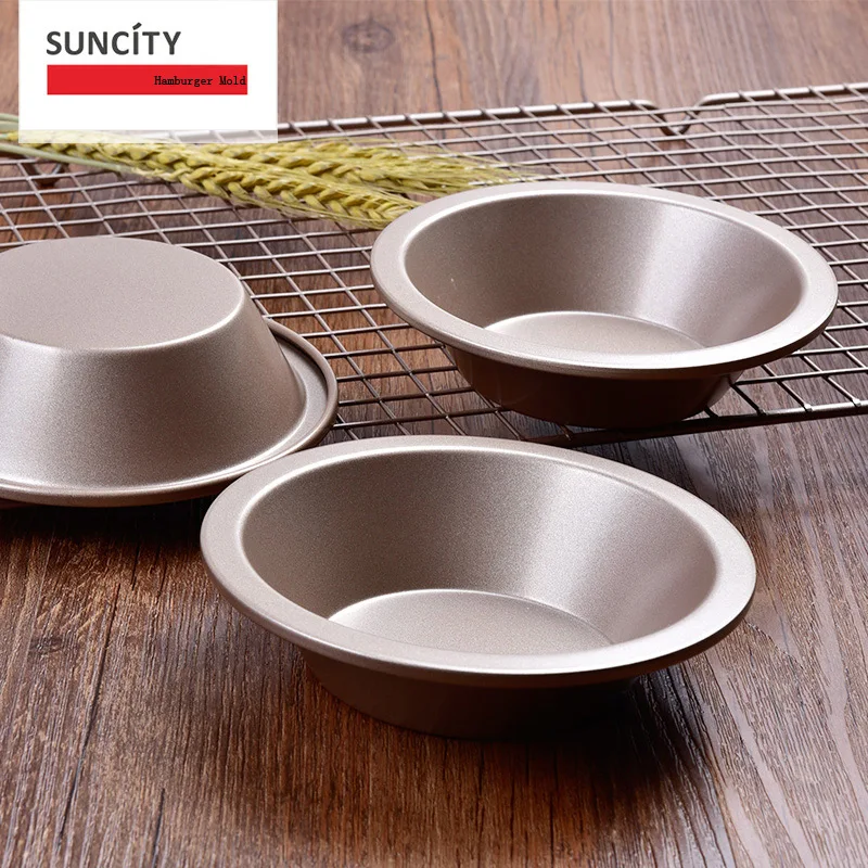 2 шт. антипригарная металлическая круглая сковорода для гамбургеров жестяная