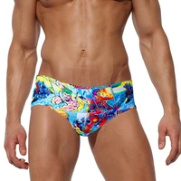 summer men swimwear plus size swimming briefs sexy bikini low waist surf swimsuit elastic sport beach bathing surfing trunks